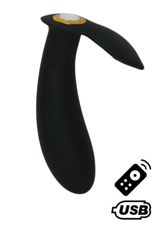 ERNEST, Mini vibromasseur avec stimulateur clitoridien USB, avec télécommande - BQ155BLK